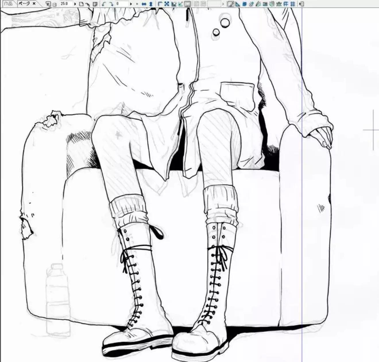 板绘线稿绘画全过程,手绘基础为零可以从板绘开始