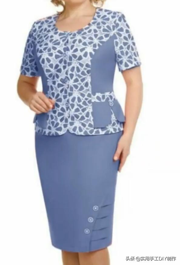 布艺背心套裙,妈妈装40-50岁洋气时髦新款套裙