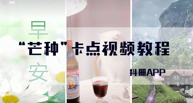 抖册教程,抖音上火爆的歌曲芒种定格卡点视频怎么制作的?