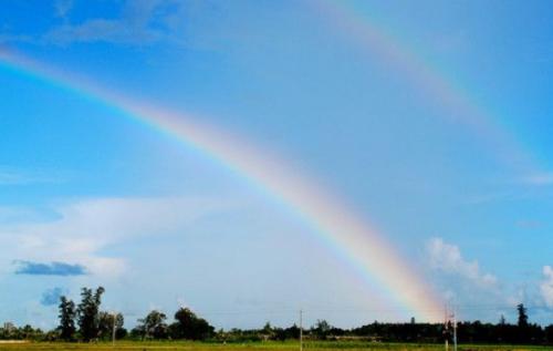 下雨出现彩虹素材,下雨以后的彩虹真好看