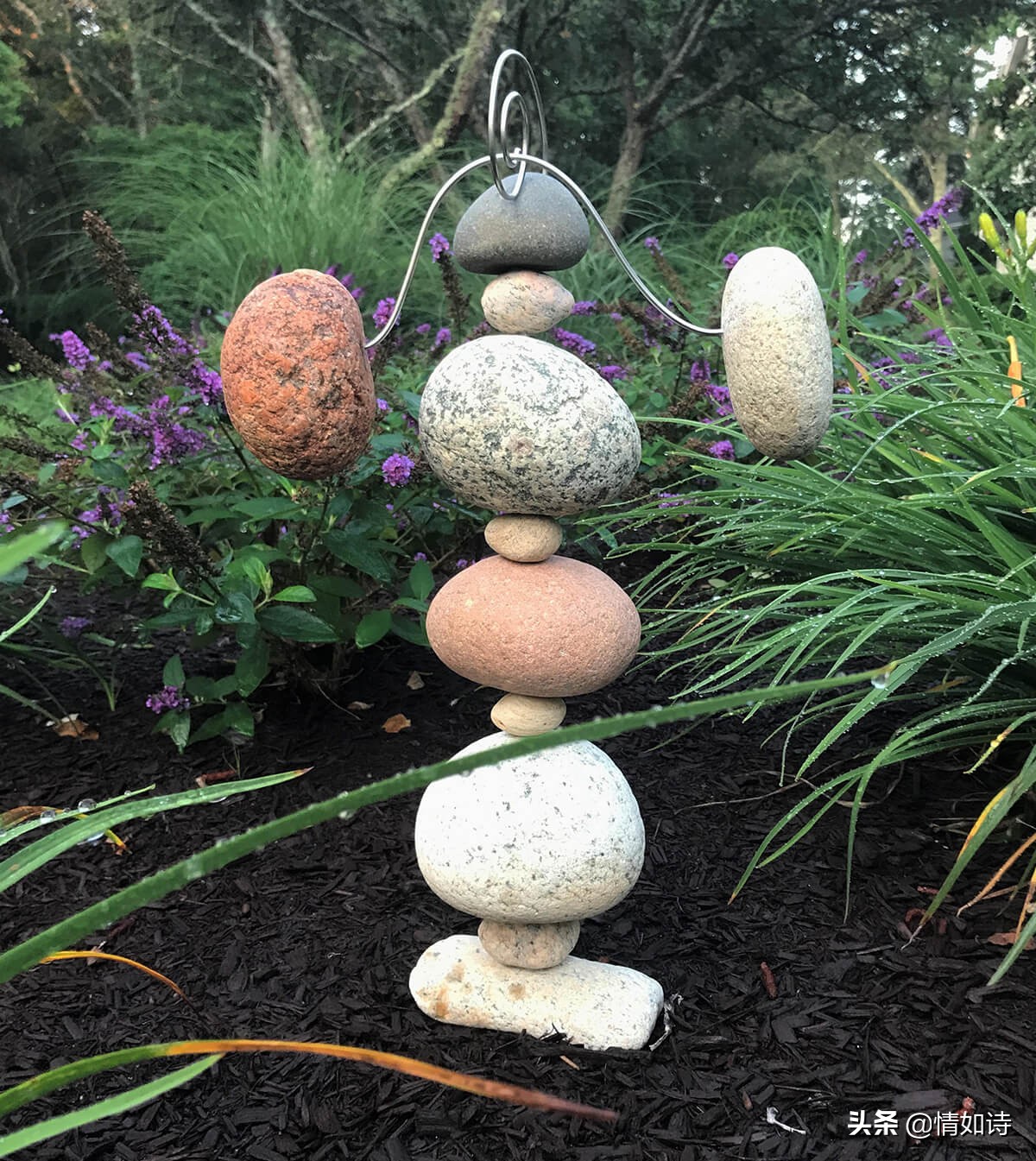 奇石花园风格,各种造型石头花园装饰