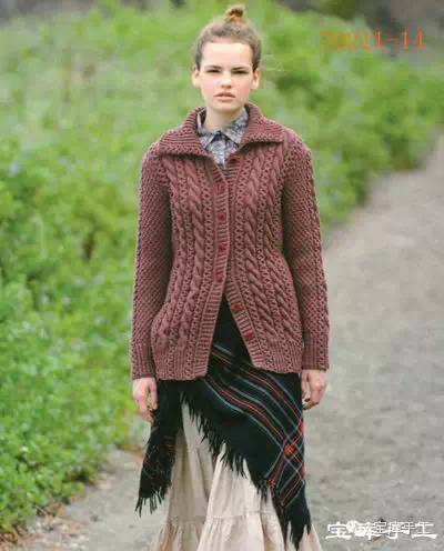 爱尔兰毛线编织图案大全,阿兰花样斗篷编织教程