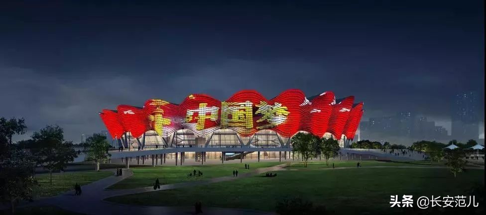西安最震撼奥体中心夜景,西安石榴花体育场介绍