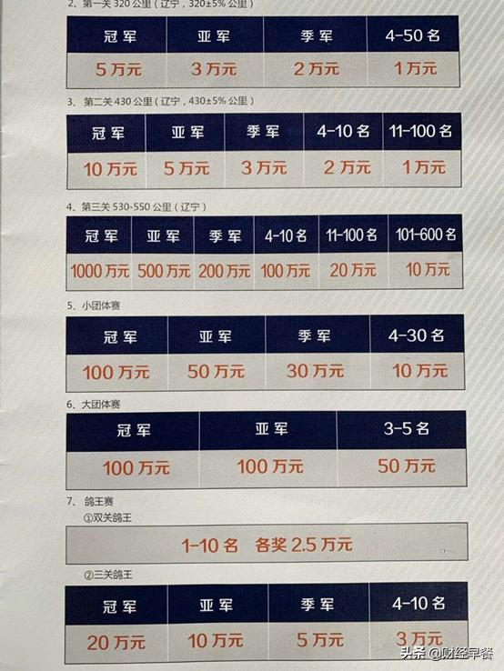 赛鸽奖金过亿,千万级赛鸽