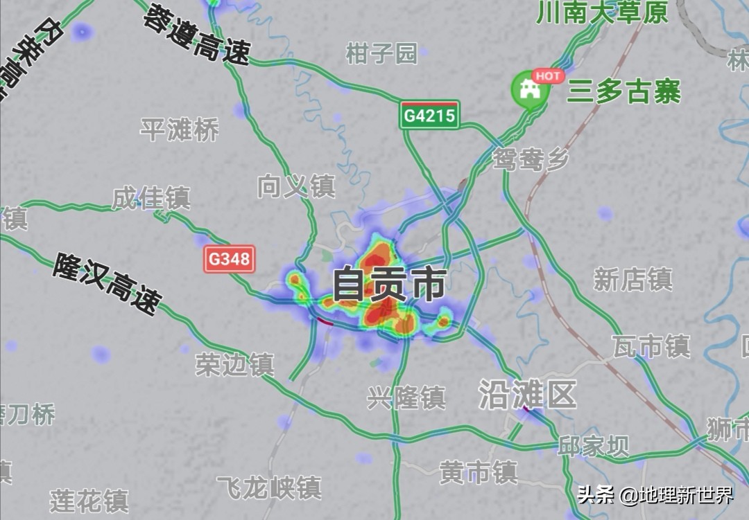 晚6点,四川18市3自治州热力图对比