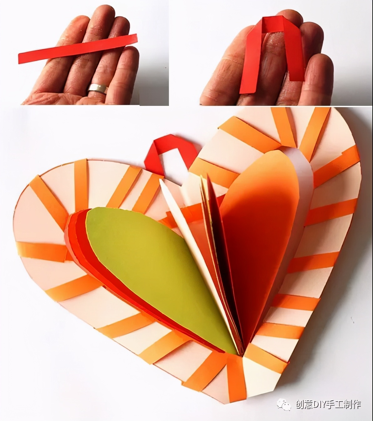 暑假陪孩子做手工，做一个心意满满的心形书