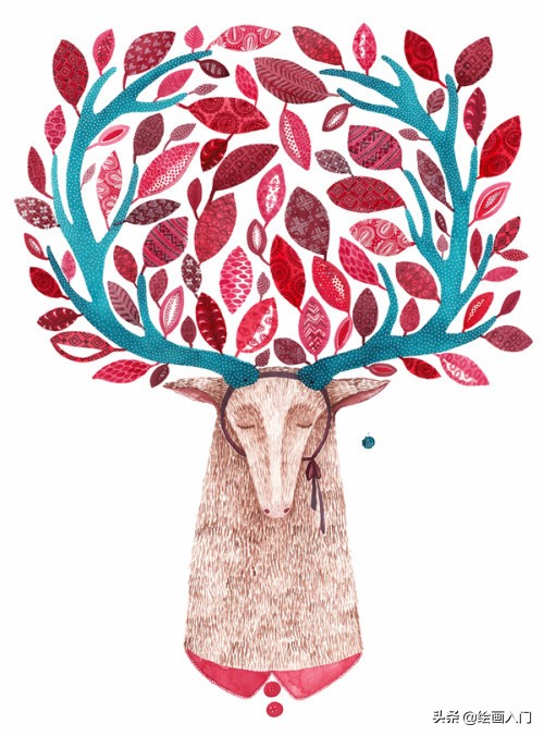 彩蛋绘画简单图案民族风,清新的民族风格