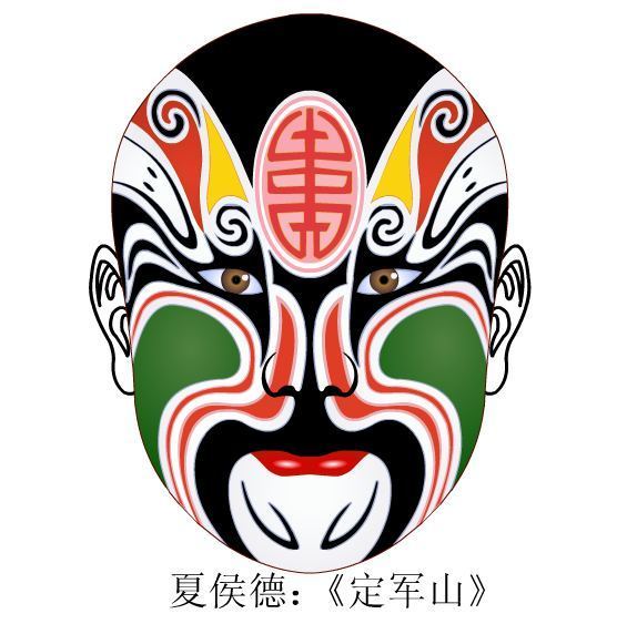 戏曲人物脸谱儿童画,自己创作的戏曲脸谱