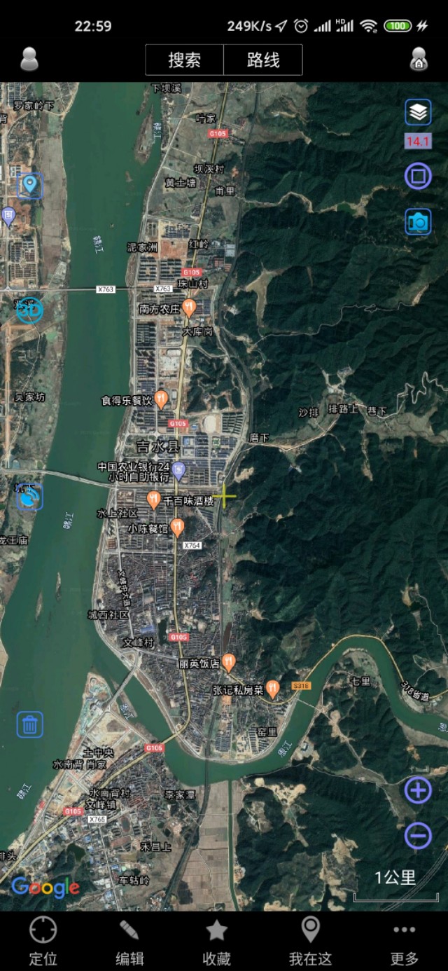 吉安市十县两区一县级市城区城建面积直观对比（同一比例尺下）