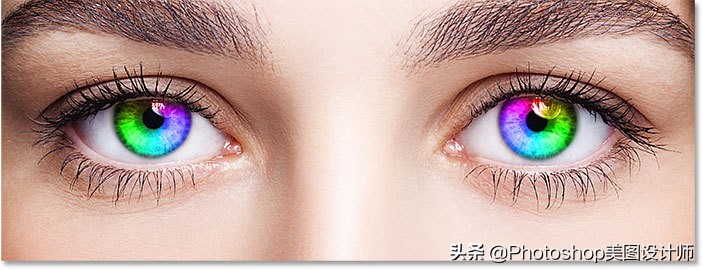 ps怎么制作美瞳花纹,ps如何改美瞳颜色