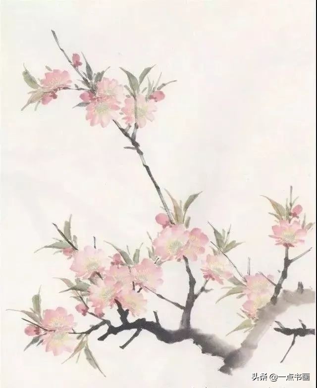 桃花的国画画法,国画桃花树的画法