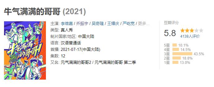 看了开车游戏才知道,就算大哥队再努力,《牛哥》也只配5.8