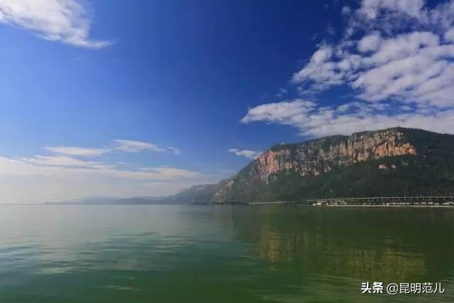 看滇池夕阳,五百里看滇池全景