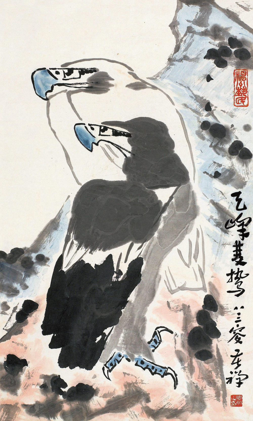 李苦禅的鹰以什么样的笔墨入画,李苦禅的鹰为什么好看