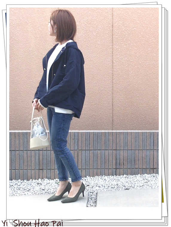 休闲风宽松连帽外套穿搭,日系防风连帽外套搭配