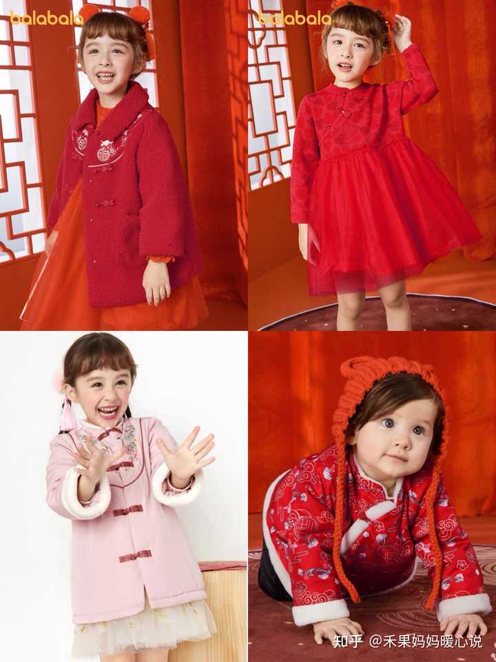 童装女童3-6岁公主裙冬款拜年,2023年最流行的衣服童装