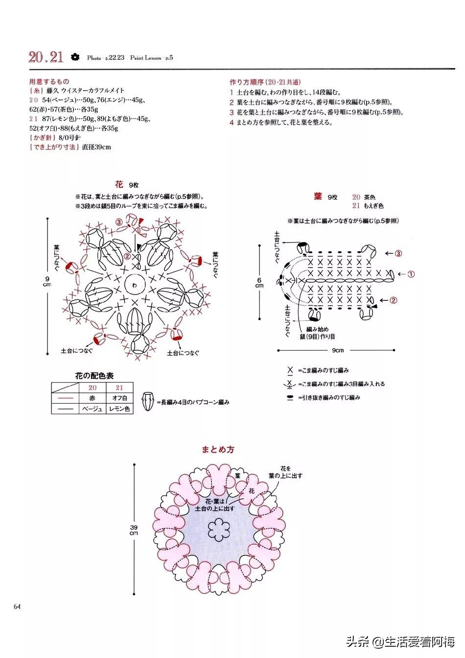 钩编枣形针坐垫的图解,钩编坐垫花样视频教程