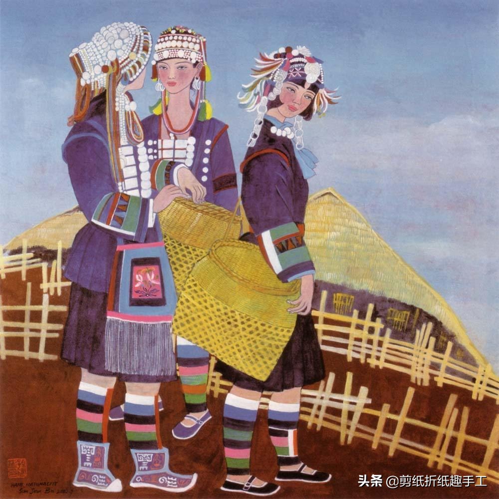 哈尼族剪纸视频,哈尼族图腾手工剪纸教程