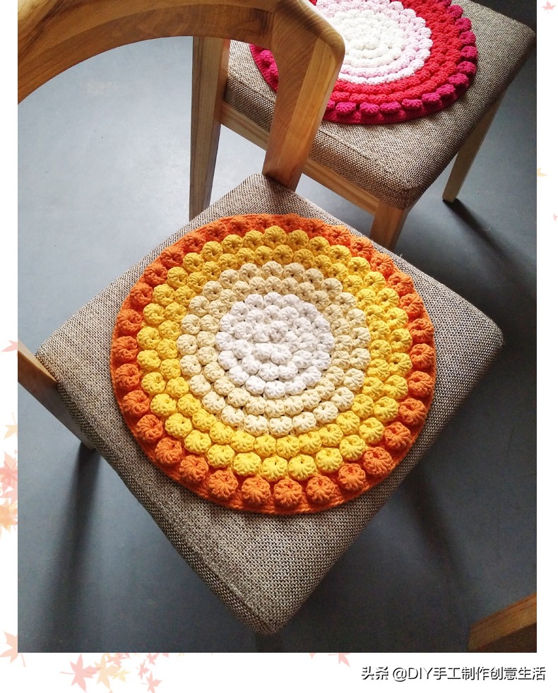 美轮美奂的钩编坐垫,怎样钩编各种坐垫