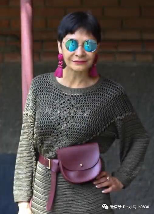 中老年人女冬季针织衫教程,针织中老年女装新款