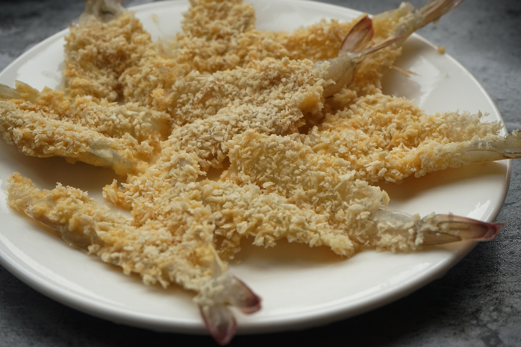 面包糠天妇罗炸虾教程,假天妇罗