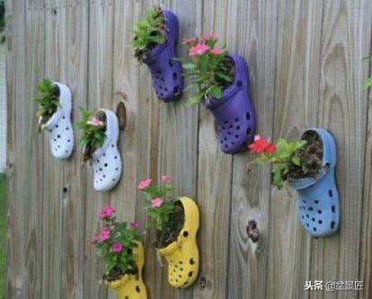 废物改造花盆绿植,旧物改造吊兰花盆