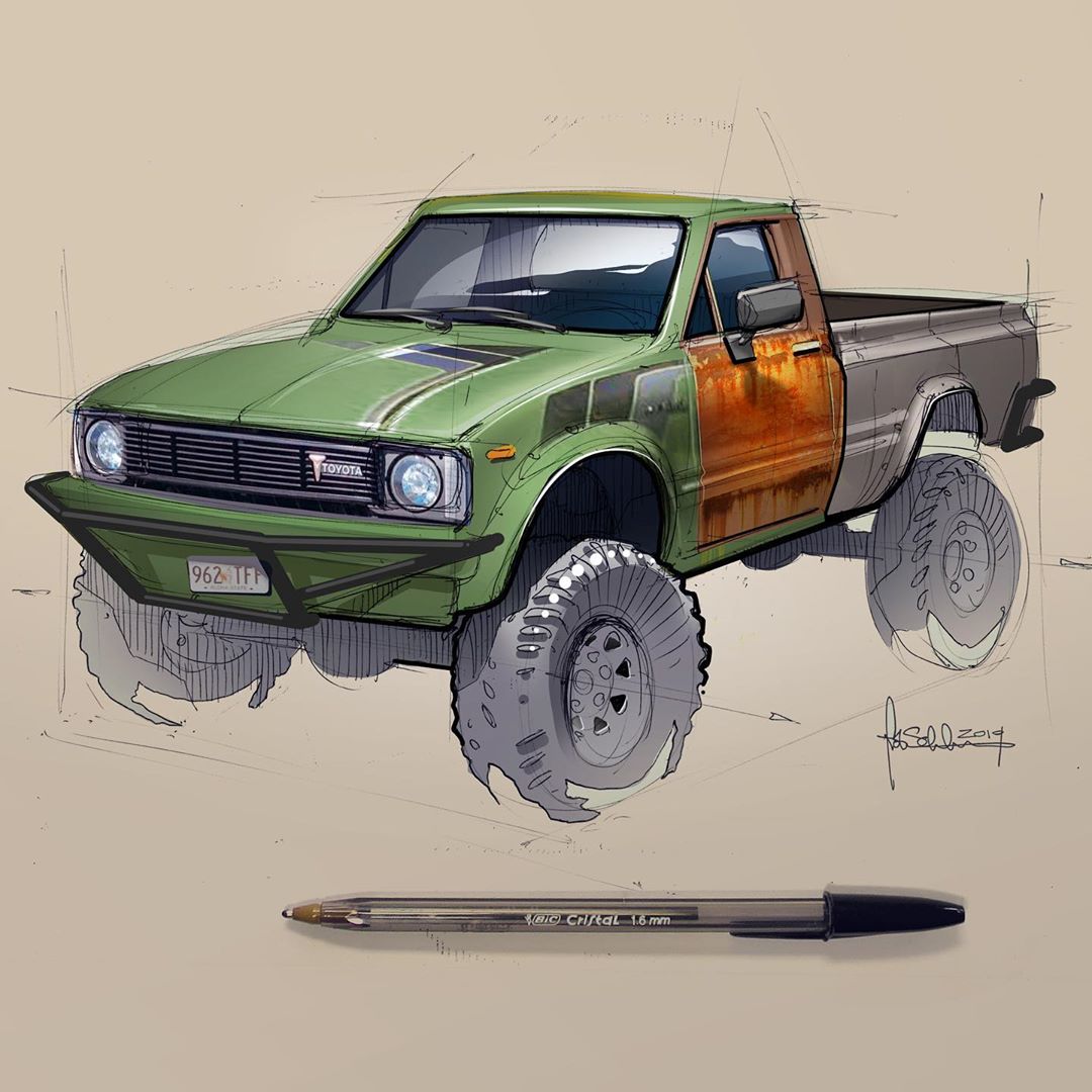 手绘酷炫汽车,从零开始汽车手绘