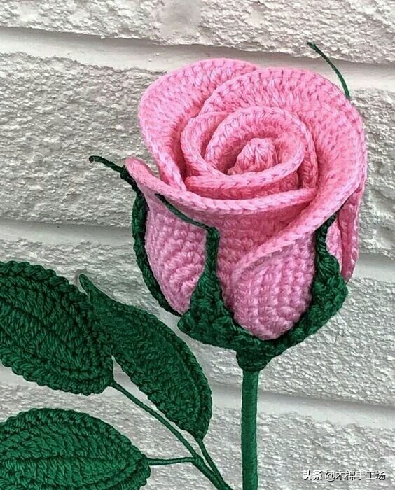 七种玫瑰花的钩编步骤,浪漫永不凋零的玫瑰花折纸