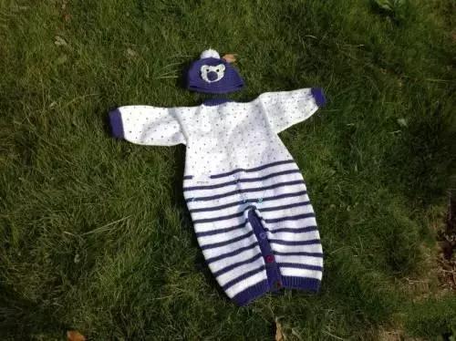 婴儿连体睡袋编织教程,美人鱼睡袋编织图解