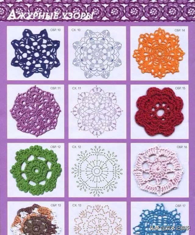 钩针花样大全图解圆形,圆形钩针花样大全图解