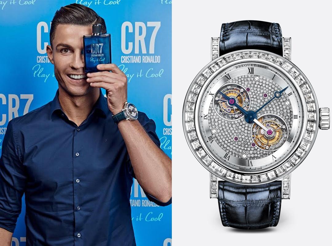 男人有多爱钻石？来看C罗的手腕