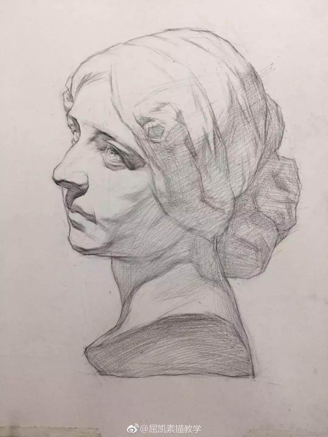 画素描不画脸,画素描总是画不深入