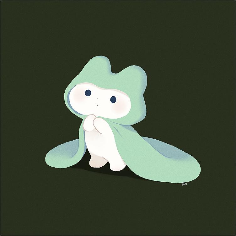 类似于粉兔兔的插画,兔耳少女插画日本