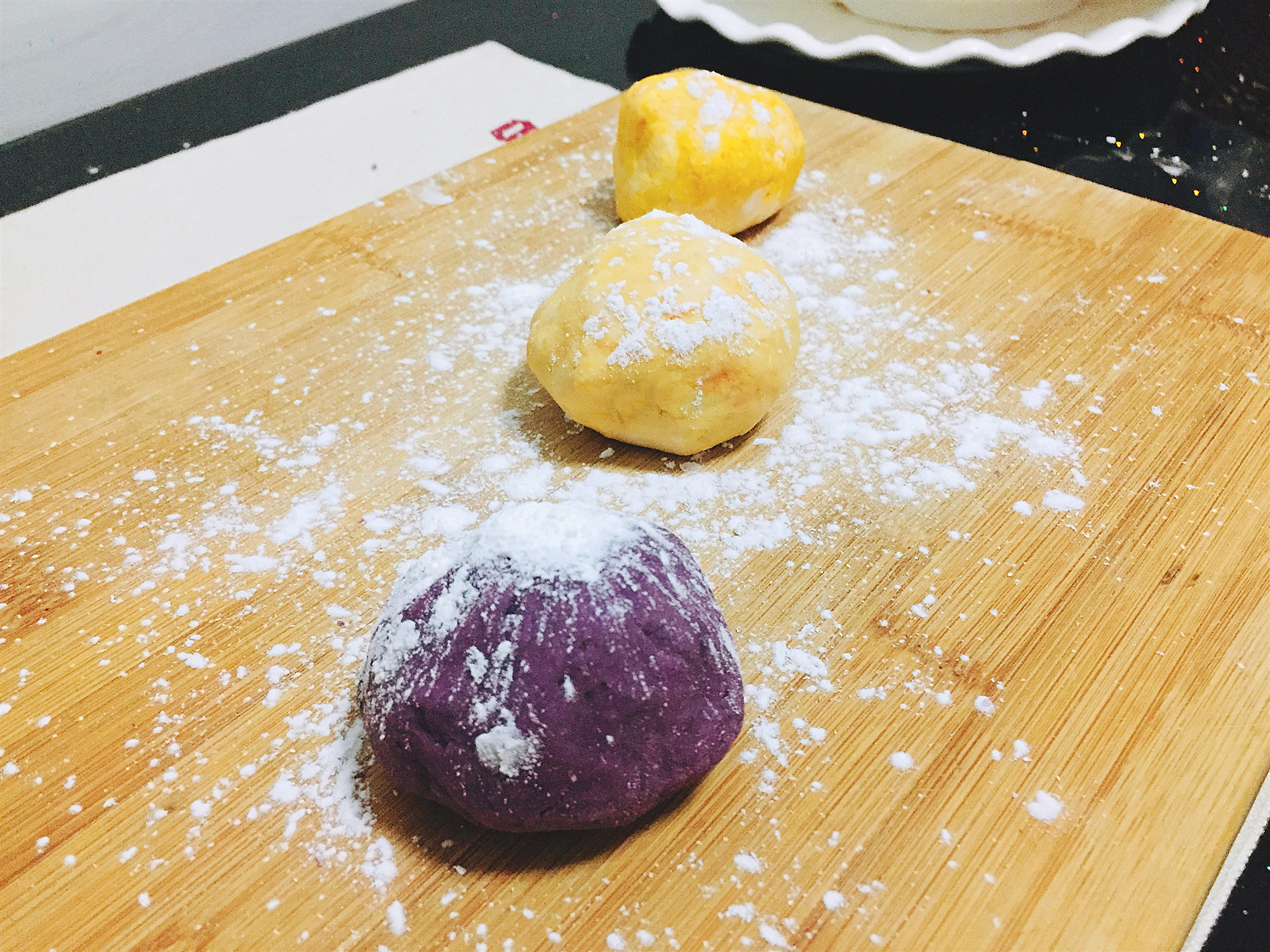 三色芋圆做法教程糯米粉,三色芋圆做法不用木薯粉