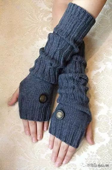 最新手套编织图冬,一线织到底的手套教程