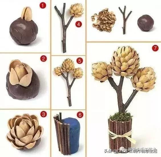 坚果壳吃完不要扔垃圾桶,坚果果壳做手工