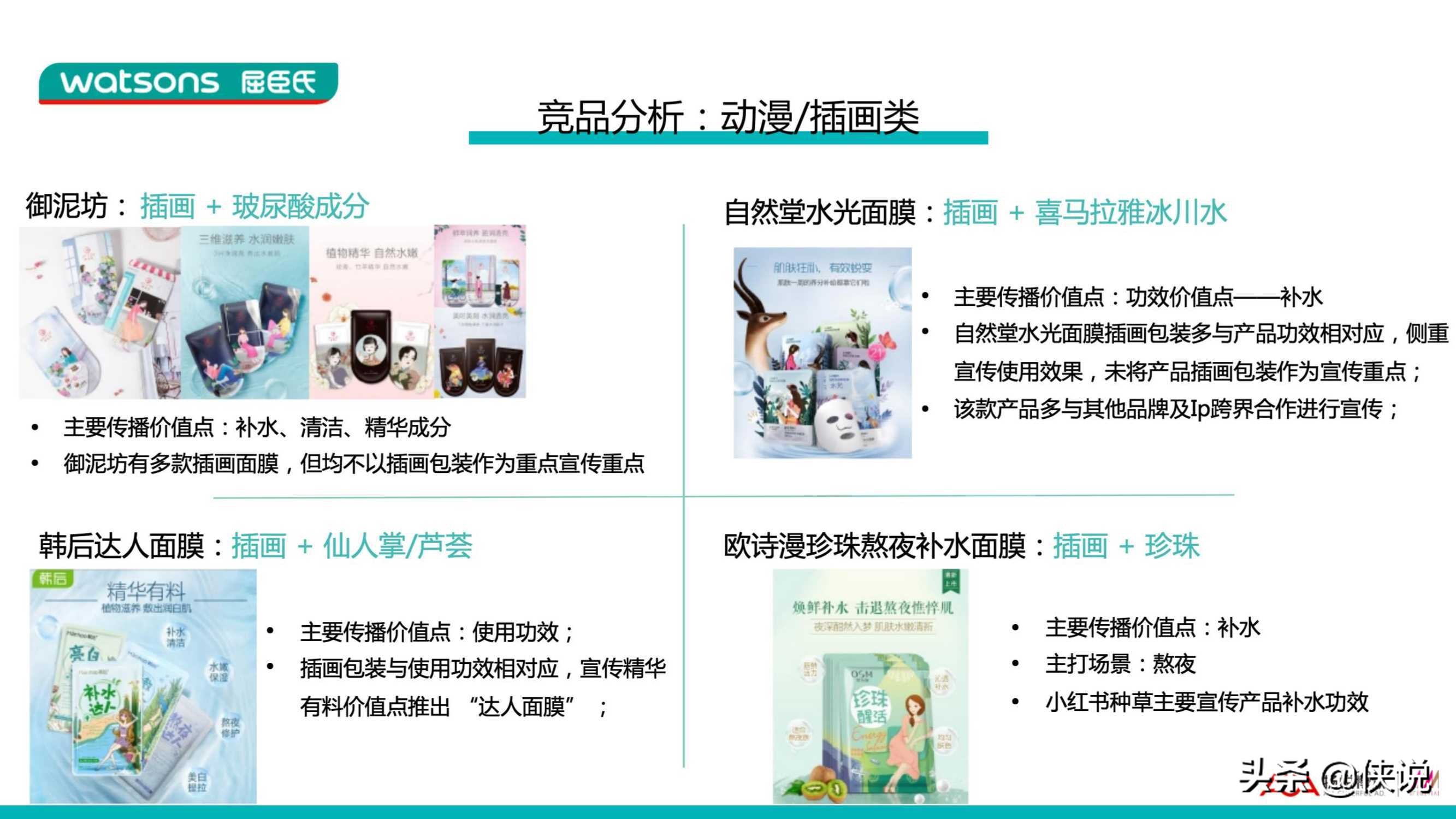 美妆面膜带货,屈臣氏纳豆锁水细致天丝面膜