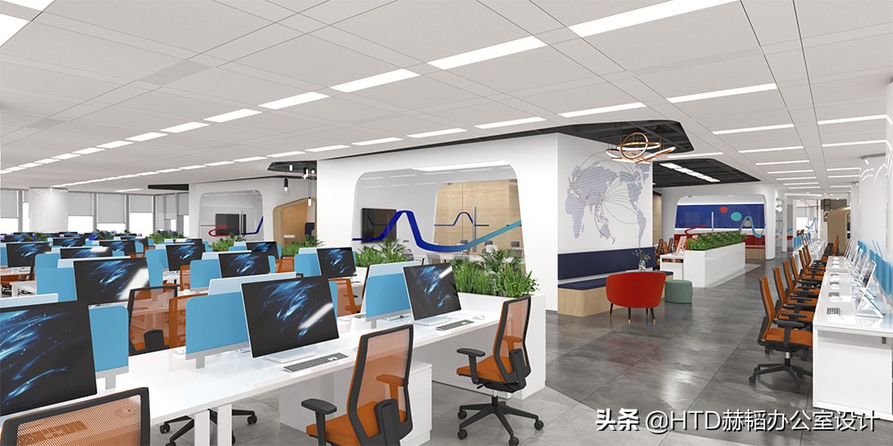 项目｜简约与色彩，国际物流服务商美设国际总部办公室设计装修