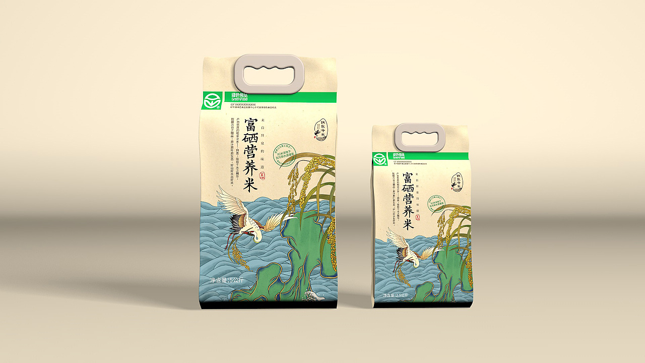 高端大气的大米包装,最高档的大米包装