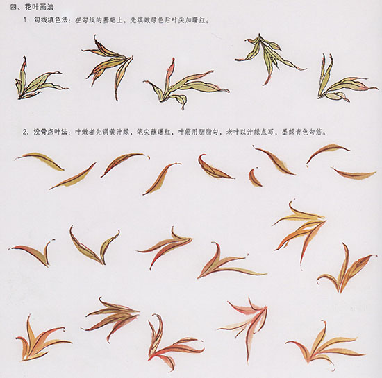 国画转水转粉技法,转桃花教程