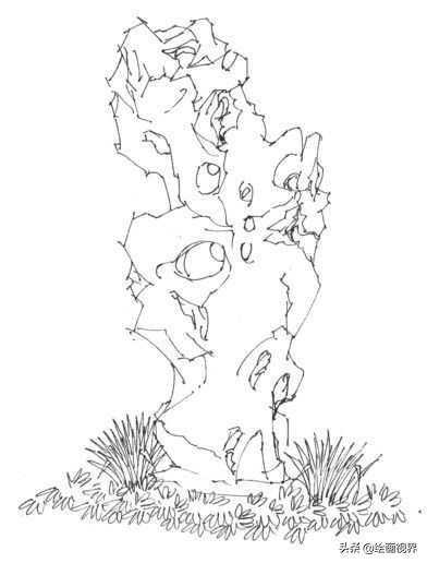 简单有意境的石头手绘,简单石头画入门教程免费视频