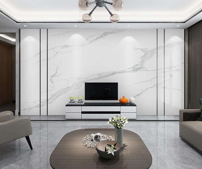 电视背景墙是贴石材还是瓷砖呢,现在最流行的瓷砖电视背景墙