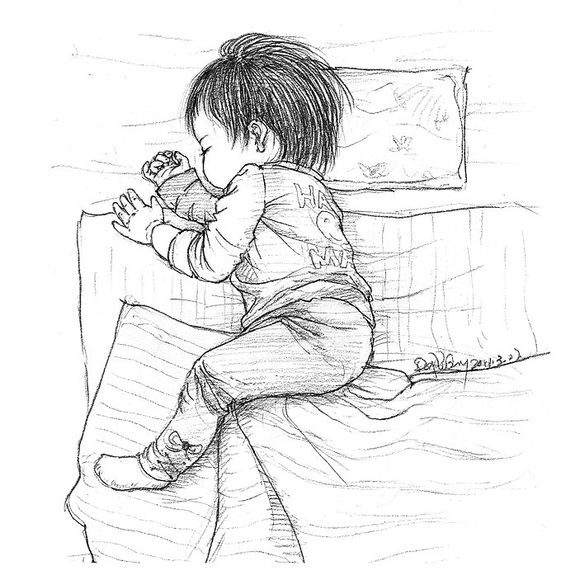 「曾经的热图，你可还记得」木朵儿爸爸给女儿画过的百睡图