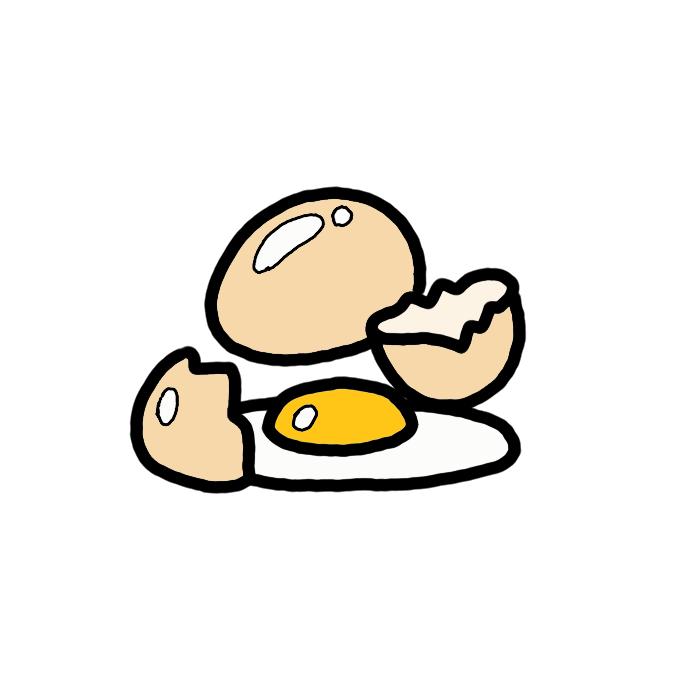 鸡蛋孵出小鸡过程简笔画,简笔画入门教程鸡蛋