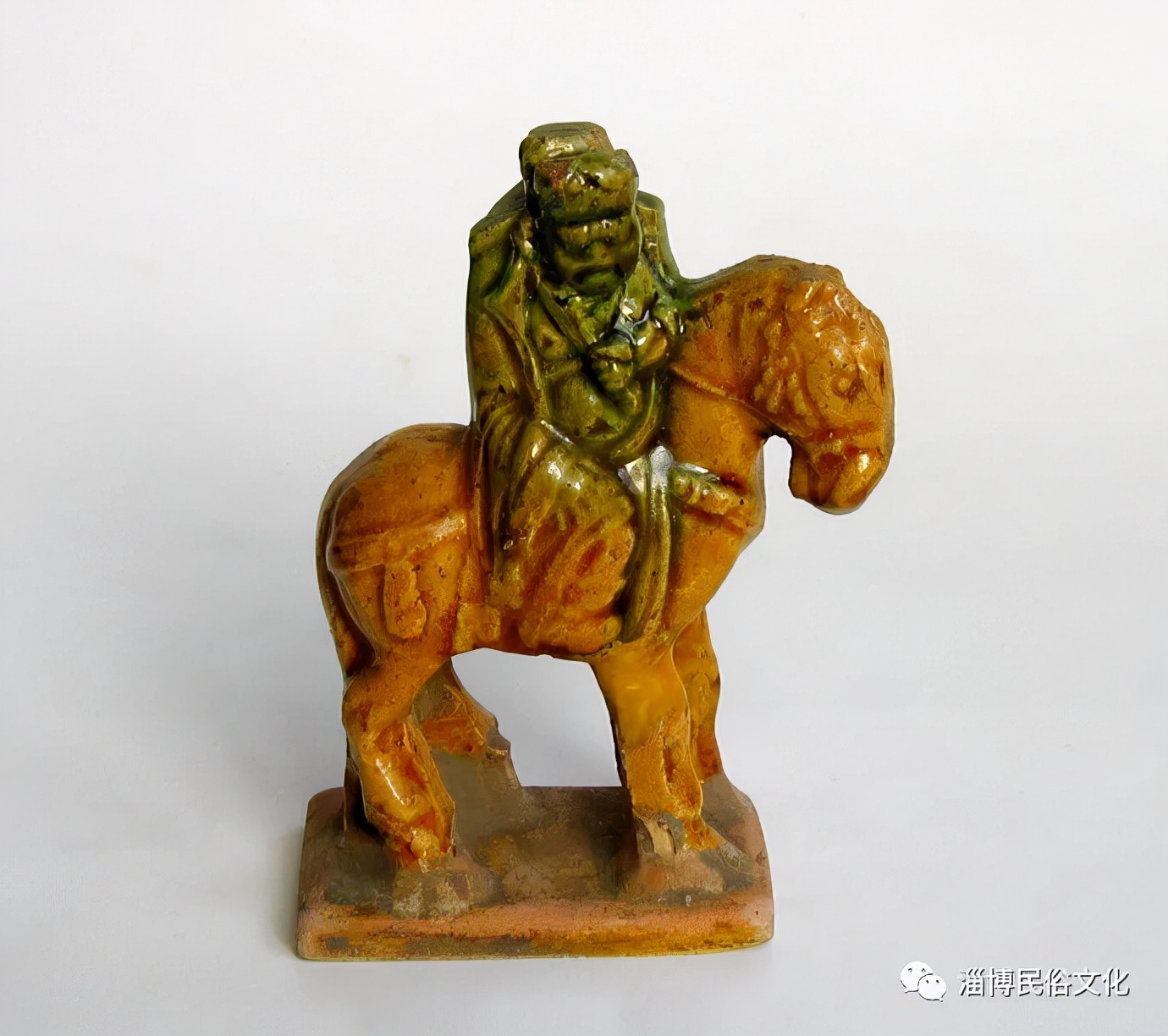 山东淄博窑三彩金代武士俑,淄川陶瓷工艺品