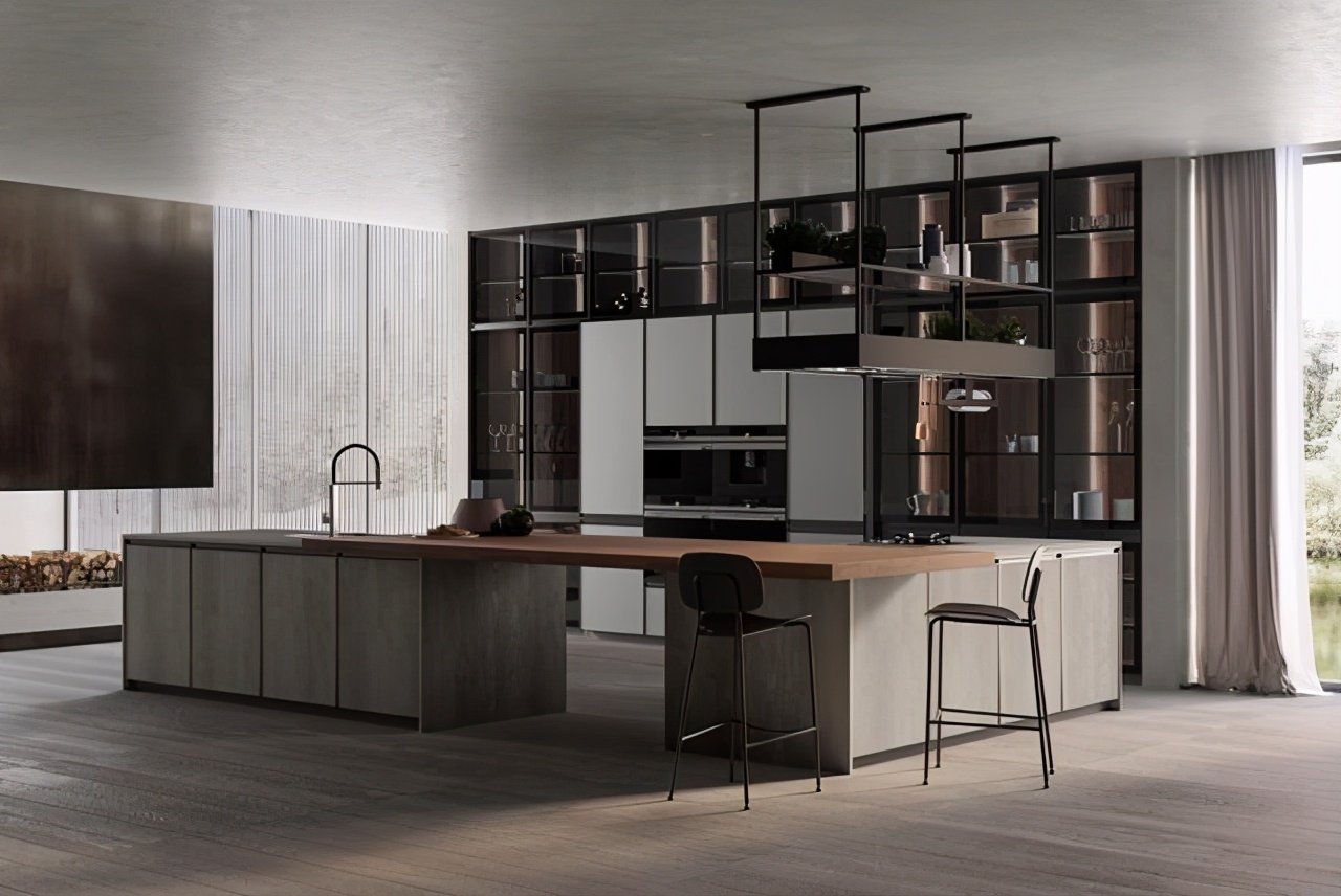 长方形厨房餐厨一体,餐厨一体u型厨房