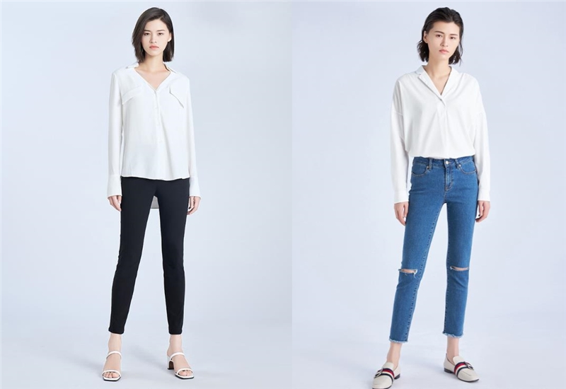 基础款长袖衬衫,初秋值得买的单品,奔四的女人穿上优雅显年轻