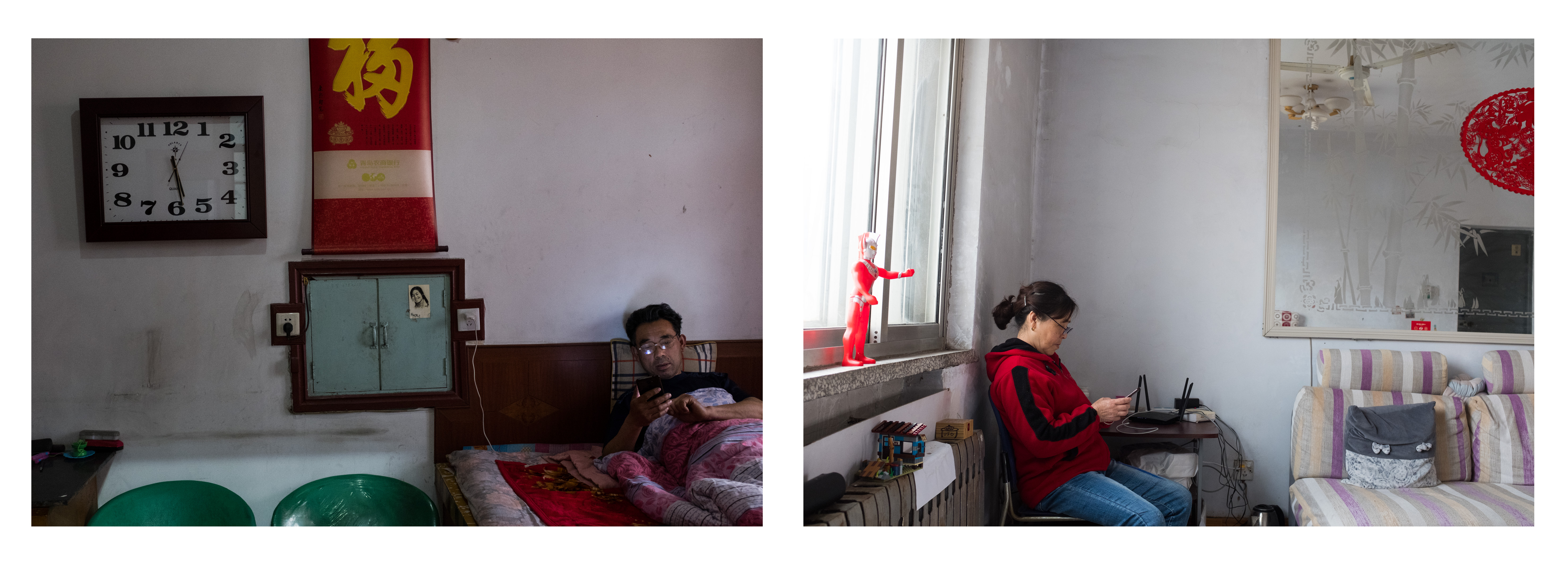 母女俩异地上学父亲留守,农村父母的真实故事图片