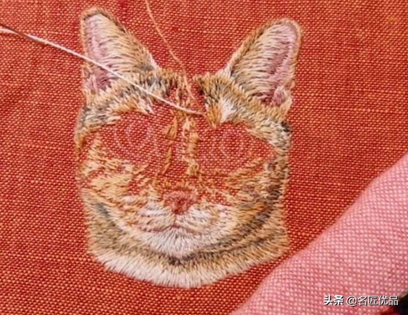 猫咪手工创意画,猫咪刺绣制作方法