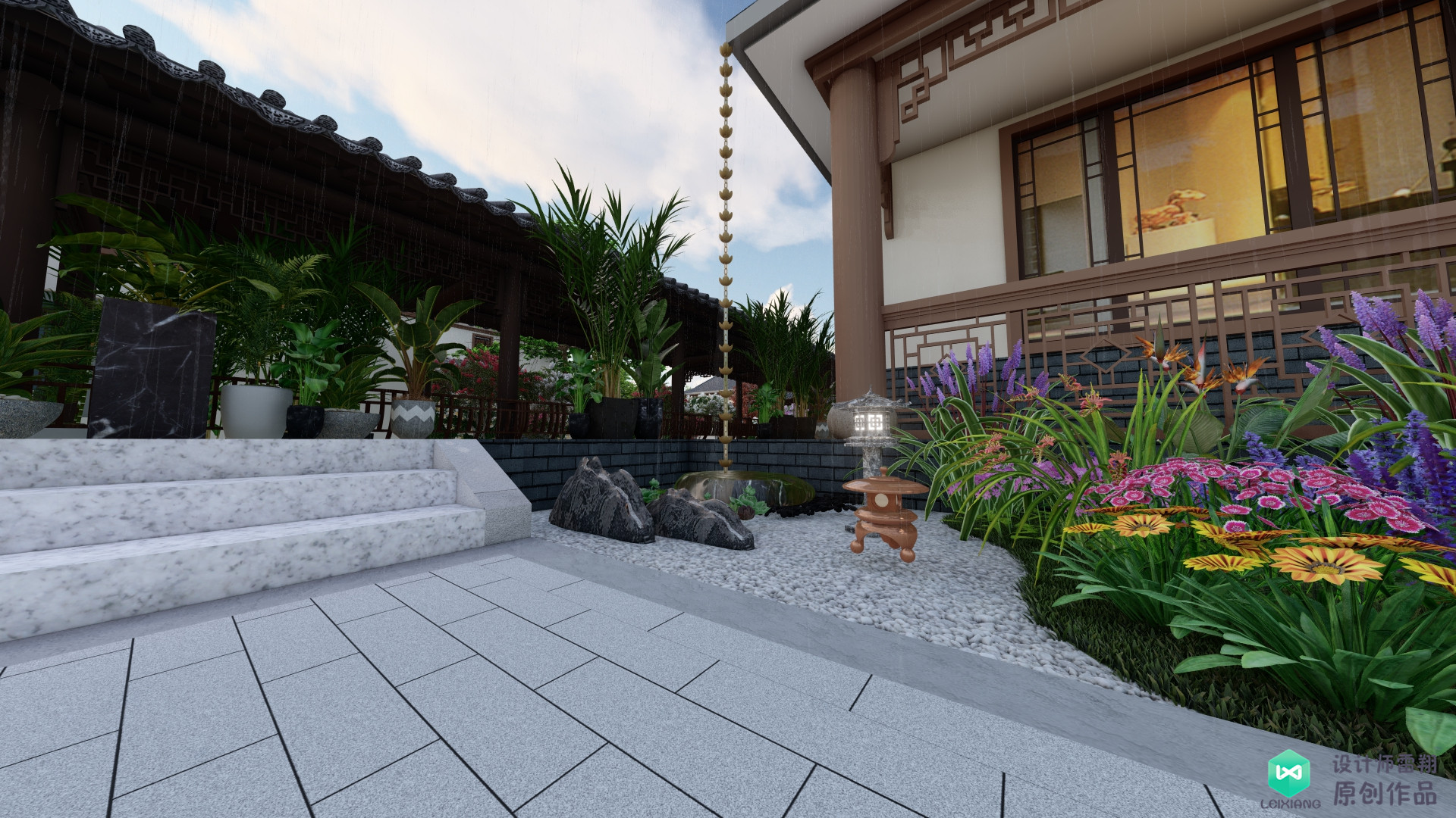 为什么要在屋顶放导雨链,为什么要在伞上绑瓦片